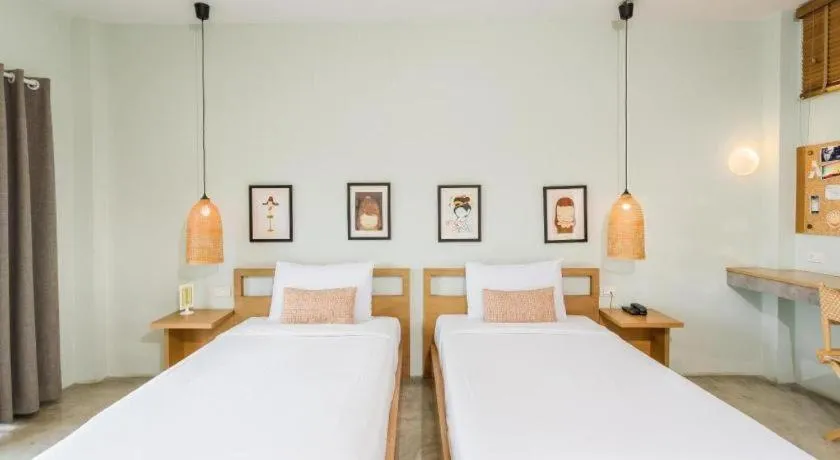 Bed in Yellow Moon Hotel