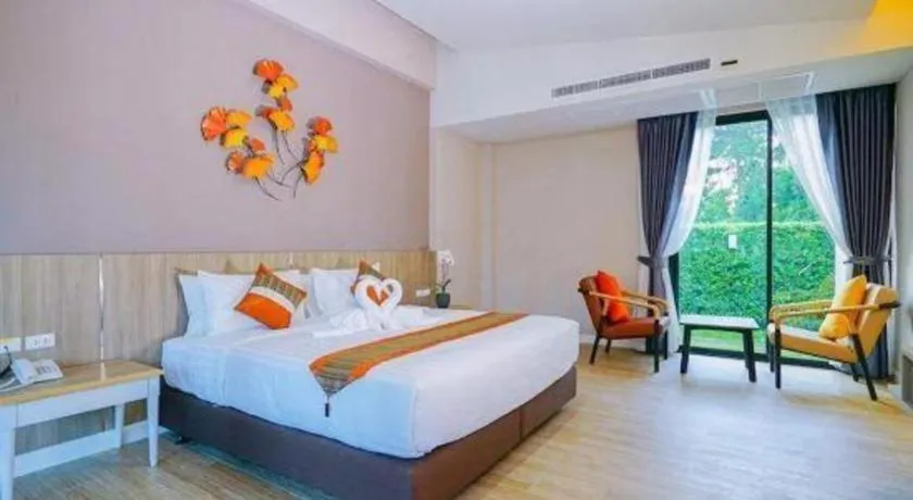 Bed in Chatnipa Beach Resort