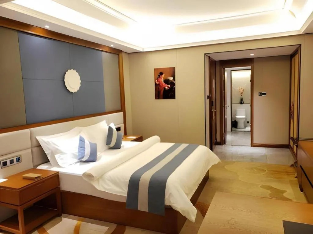 Bed in Metropolo Hotel Chengdu Wuhou Wanda Plaza