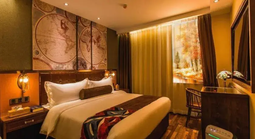 Bed in James Joyce Coffetel Xi'an Zhonglou Xiaonanmen Food Street Bed in James Joyce Coffetel Xi'an Zhonglou Xiaonanmen Food Street