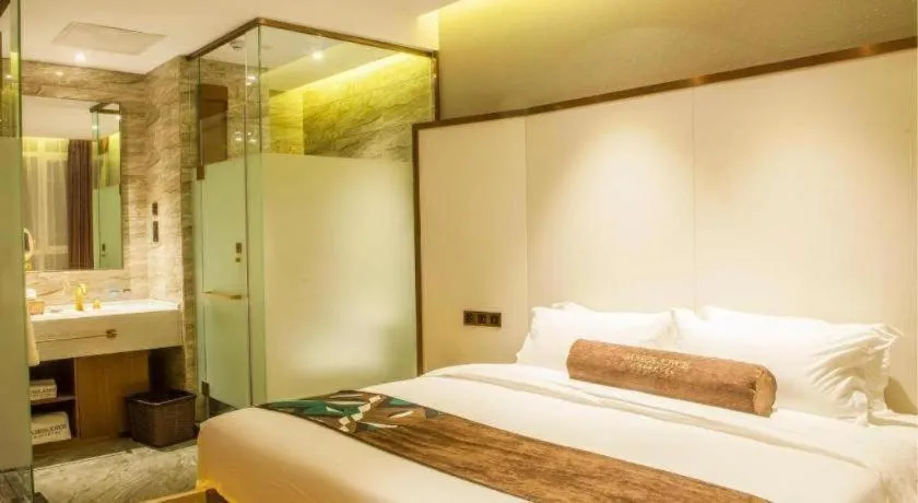 Bed in James Joyce Coffetel Xi'an Zhonglou Xiaonanmen Food Street