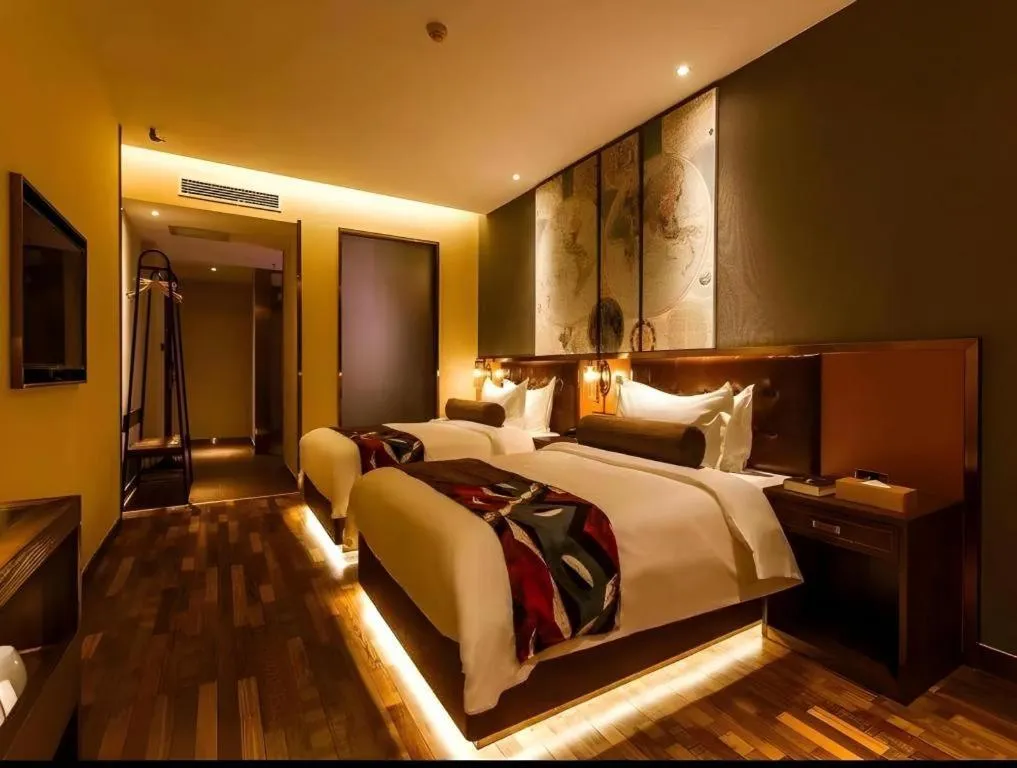 Bed in James Joyce Coffetel Xi'an Zhonglou Xiaonanmen Food Street