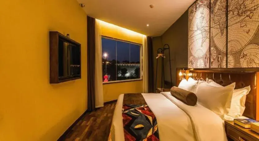 Bed in James Joyce Coffetel Xi'an Zhonglou Xiaonanmen Food Street Bed in James Joyce Coffetel Xi'an Zhonglou Xiaonanmen Food Street