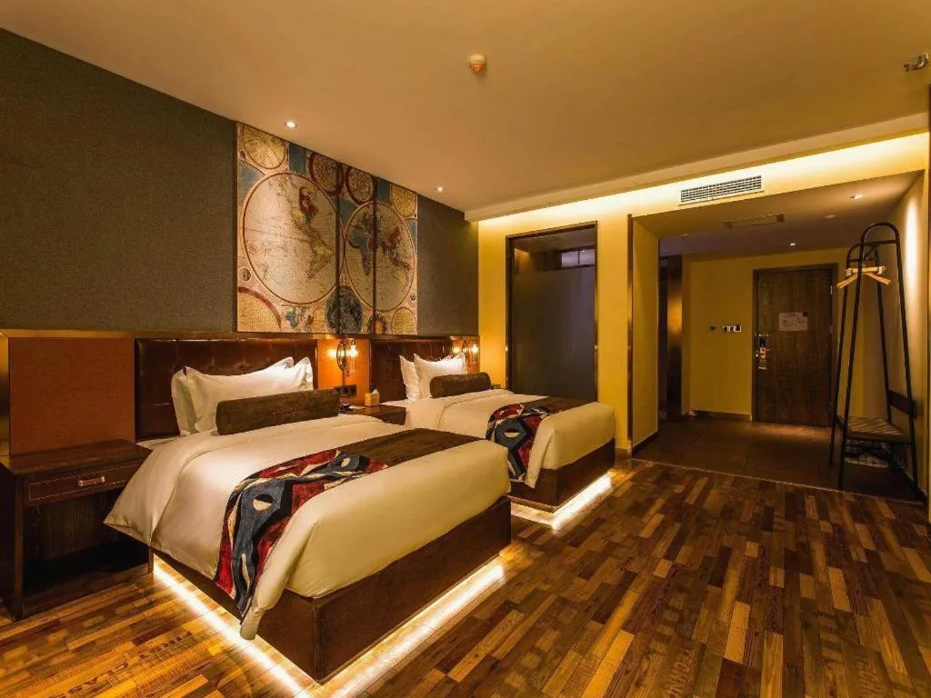 Bed in James Joyce Coffetel Xi'an Zhonglou Xiaonanmen Food Street