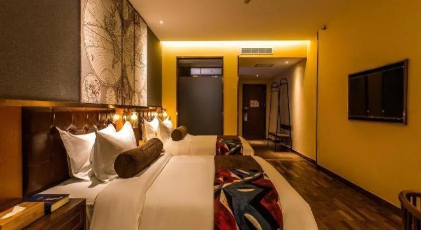 Bed in James Joyce Coffetel Xi'an Zhonglou Xiaonanmen Food Street