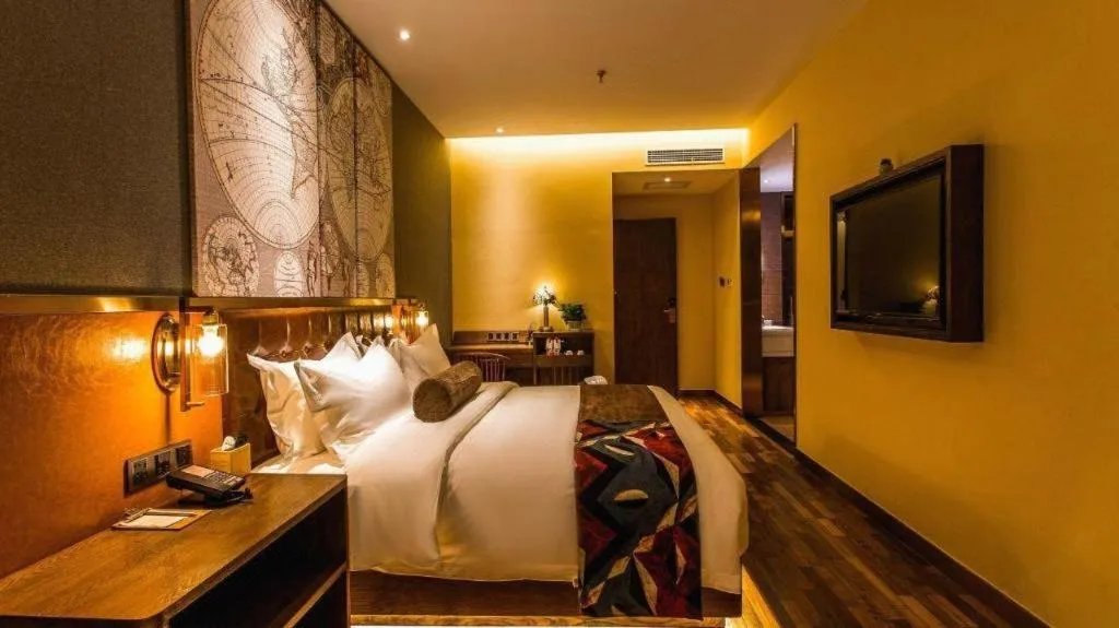 Bed in James Joyce Coffetel Xi'an Zhonglou Xiaonanmen Food Street