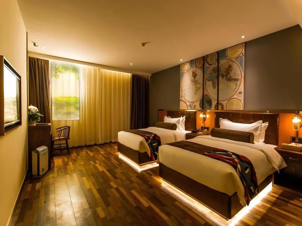 Bed in James Joyce Coffetel Xi'an Zhonglou Xiaonanmen Food Street