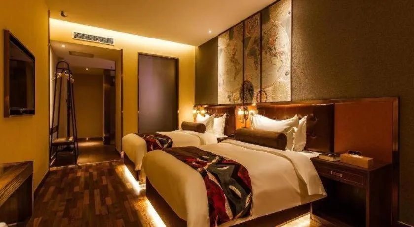 Bed in James Joyce Coffetel Xi'an Zhonglou Xiaonanmen Food Street