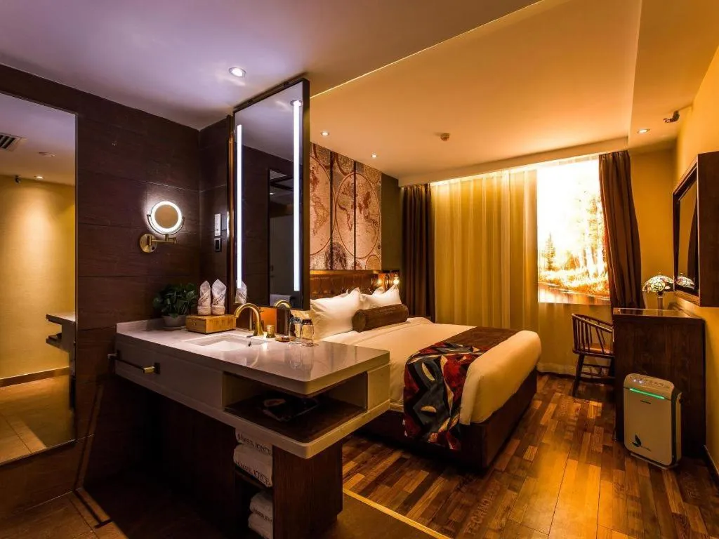 Bed in James Joyce Coffetel Xi'an Zhonglou Xiaonanmen Food Street