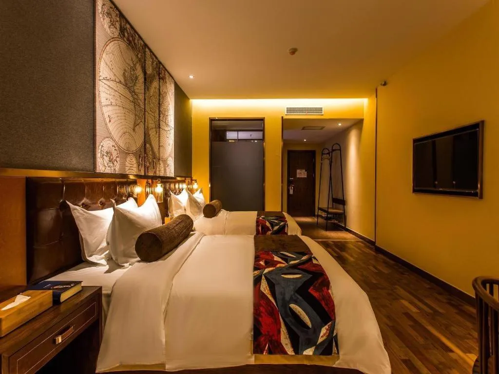 Bed in James Joyce Coffetel Xi'an Zhonglou Xiaonanmen Food Street