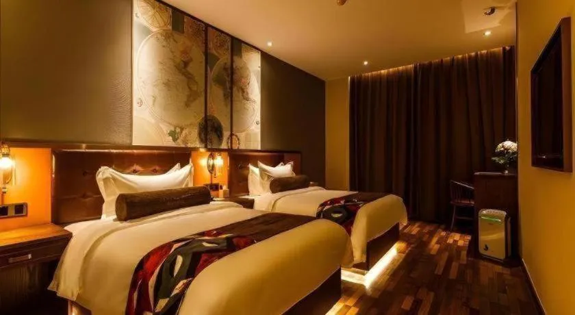 Bed in James Joyce Coffetel Xi'an Zhonglou Xiaonanmen Food Street