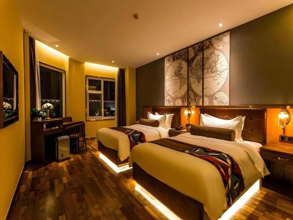 Bed in James Joyce Coffetel Xi'an Zhonglou Xiaonanmen Food Street