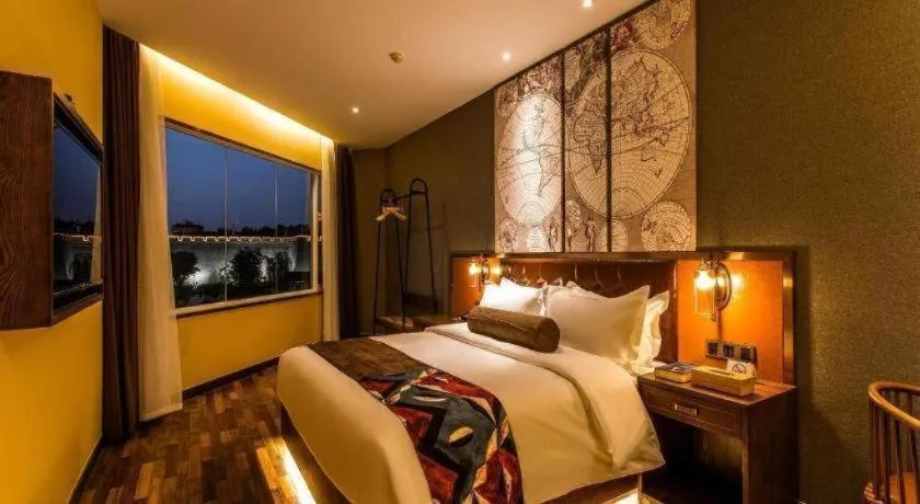 Bed in James Joyce Coffetel Xi'an Zhonglou Xiaonanmen Food Street