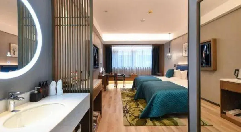 Bed in S·dor Hotel Hangzhou Xiaoshan Intertational Airport Bed in S·dor Hotel Hangzhou Xiaoshan Intertational Airport