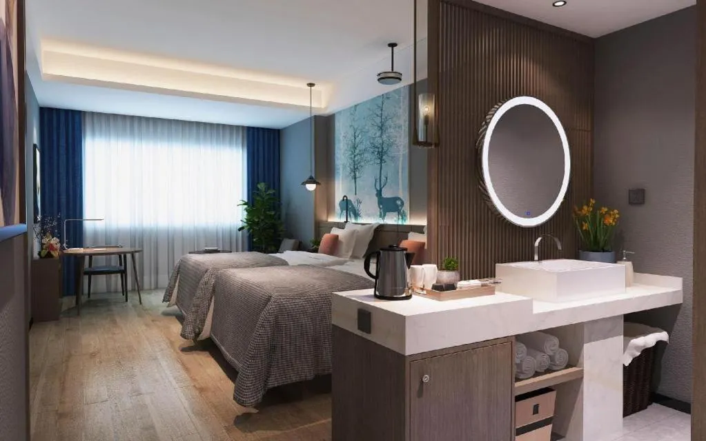 Bed in S·dor Hotel Hangzhou Xiaoshan Intertational Airport