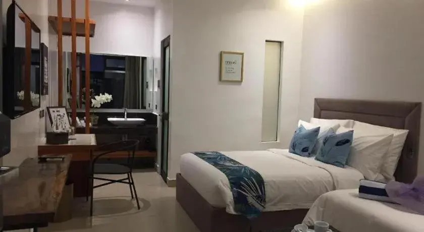 Bed in White Breeze Palawan Boutique Hotel Bed in White Breeze Palawan Boutique Hotel