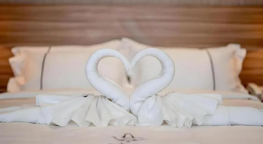 Bed in One Vientiane Hotel