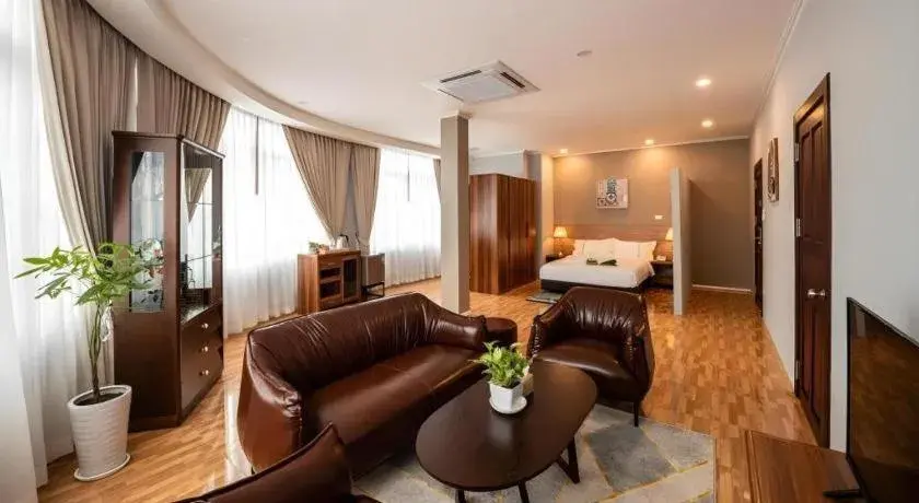 Bed in One Vientiane Hotel Bed in One Vientiane Hotel