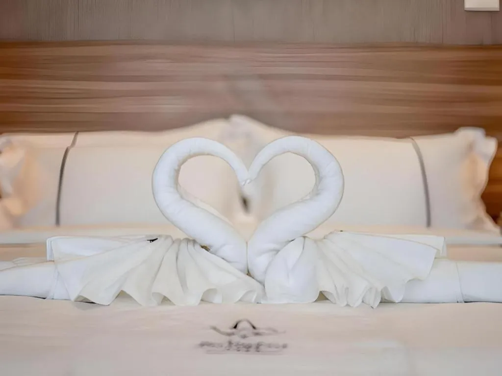 Bed in One Vientiane Hotel