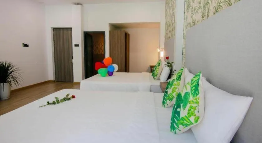 Bed in Green Oasis Hotel