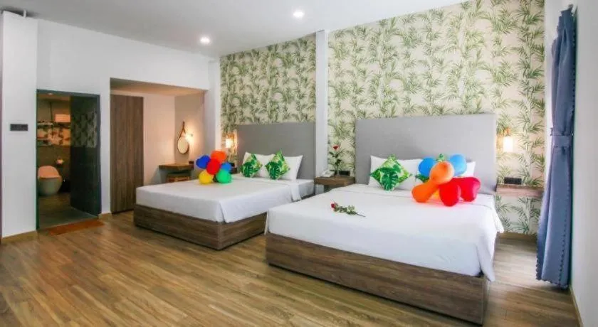 Bed in Green Oasis Hotel