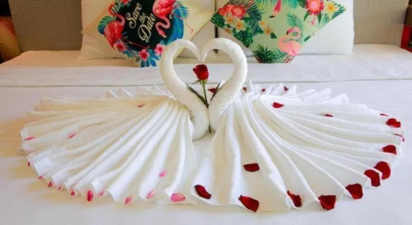 Bed in Green Oasis Hotel