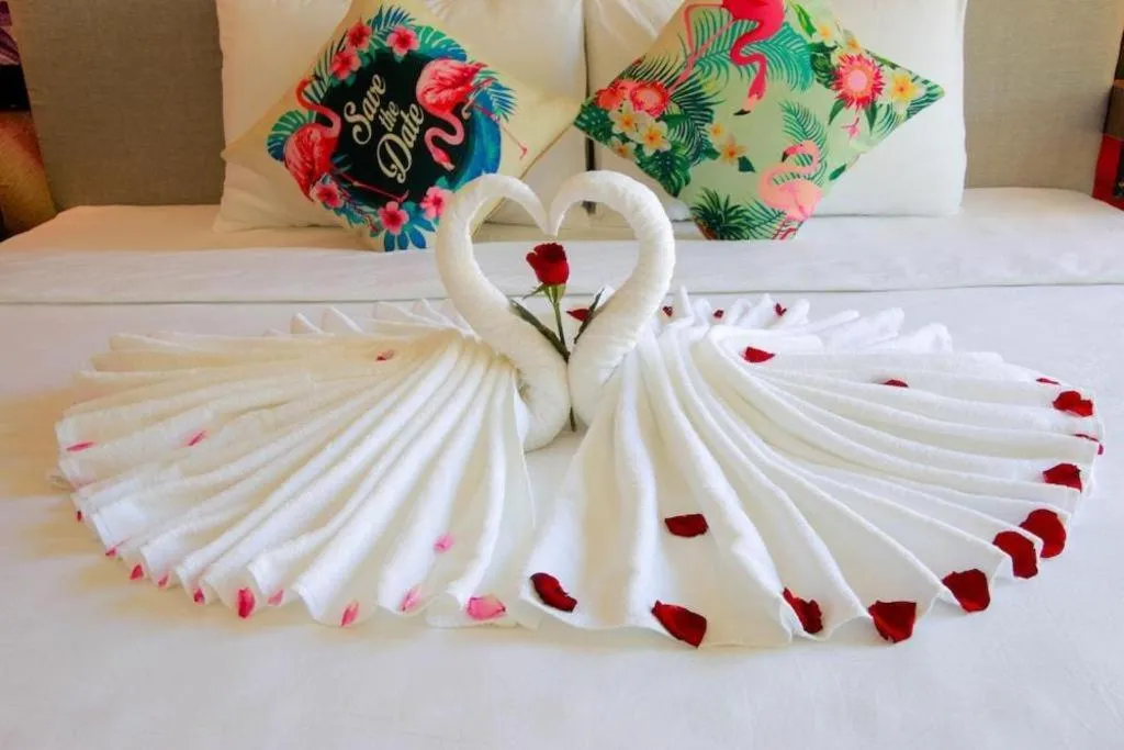 Bed in Green Oasis Hotel