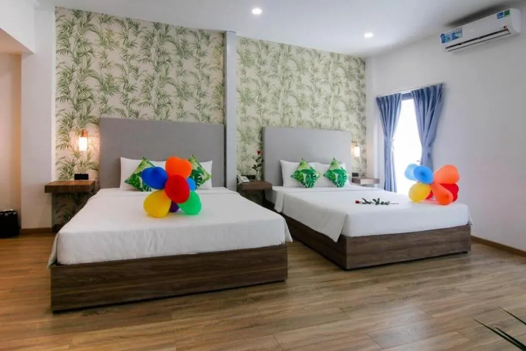 Bed in Green Oasis Hotel