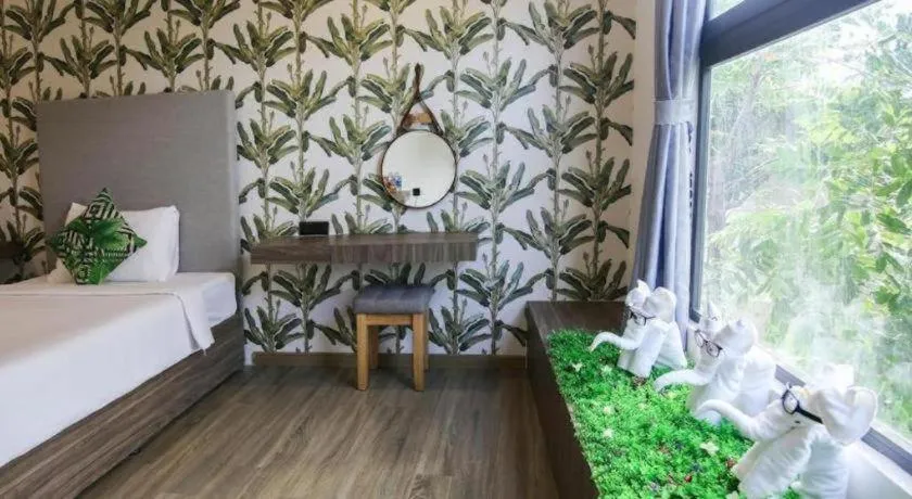 Bed in Green Oasis Hotel