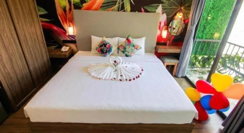 Bed in Green Oasis Hotel