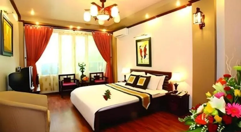 Bed in Khan Quang Do Hotel