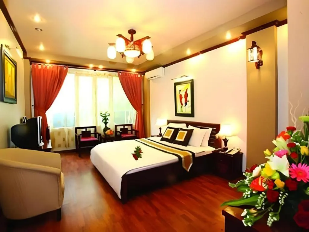 Bed in Khan Quang Do Hotel