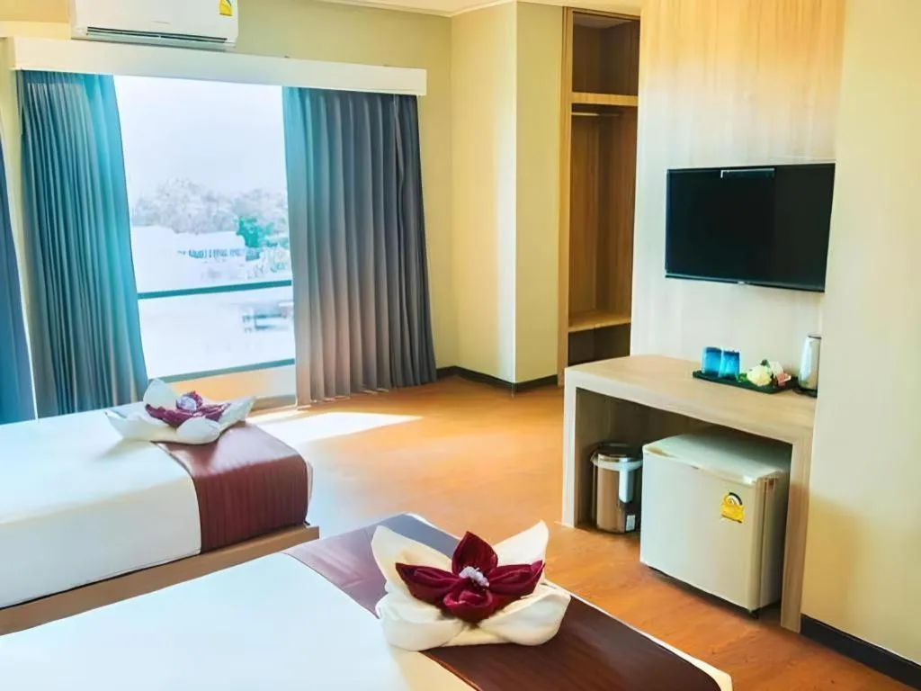 Bed in ATK HATYAI HOTEL