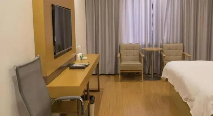 Bed in GreenTree Inn Qingdao Jiaozhou Jiaoping Road Express Hotel Bed in GreenTree Inn Qingdao Jiaozhou Jiaoping Road Express Hotel