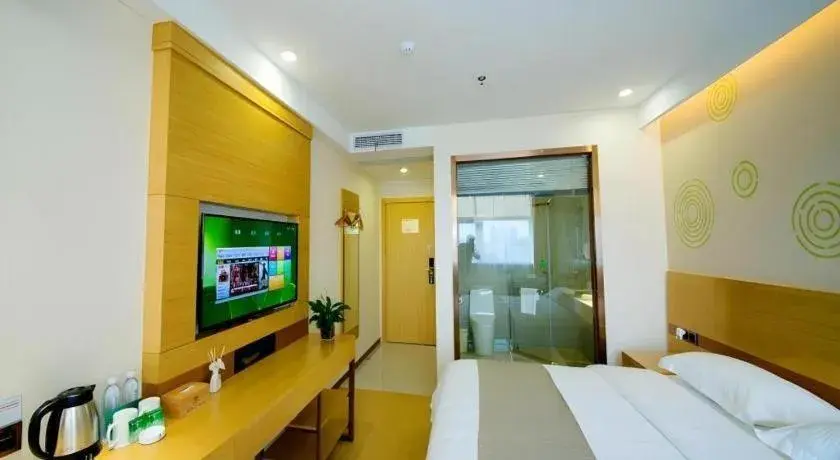 Bed in GreenTree Inn Zhangjiagang Yangshe Old Street Stadium Bed in GreenTree Inn Zhangjiagang Yangshe Old Street Stadium