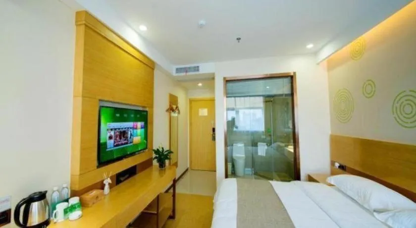 Bed in GreenTree Inn Zhangjiagang Yangshe Old Street Stadium