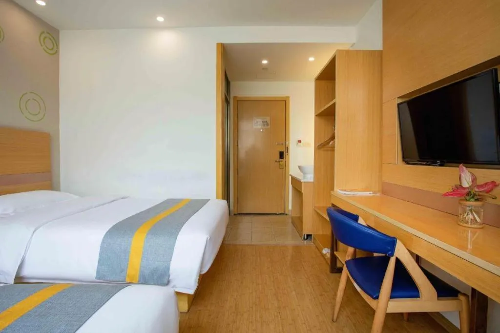 Bed in GreenTree Inn Shanghai National Convention and Exhibition Center Huaxiang Road