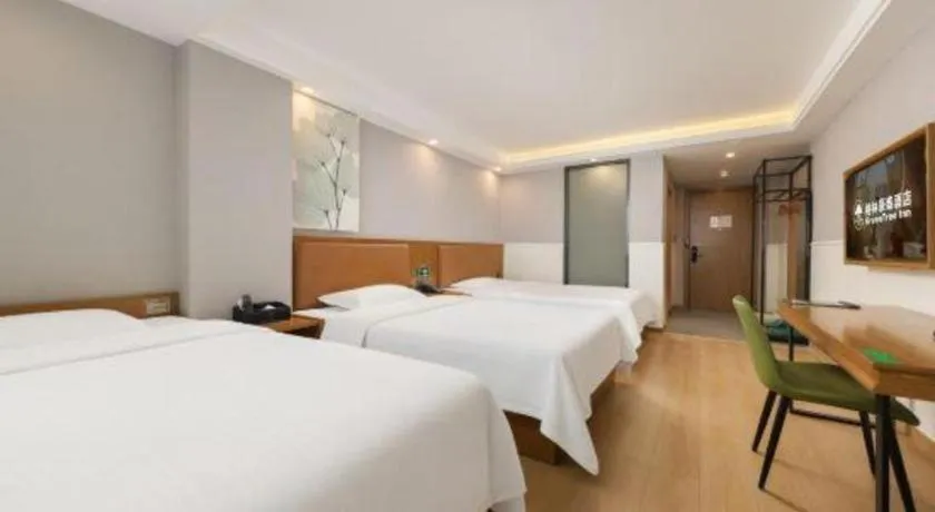 Bed in GreenTree Inn Haikou City Wuzhishan Road