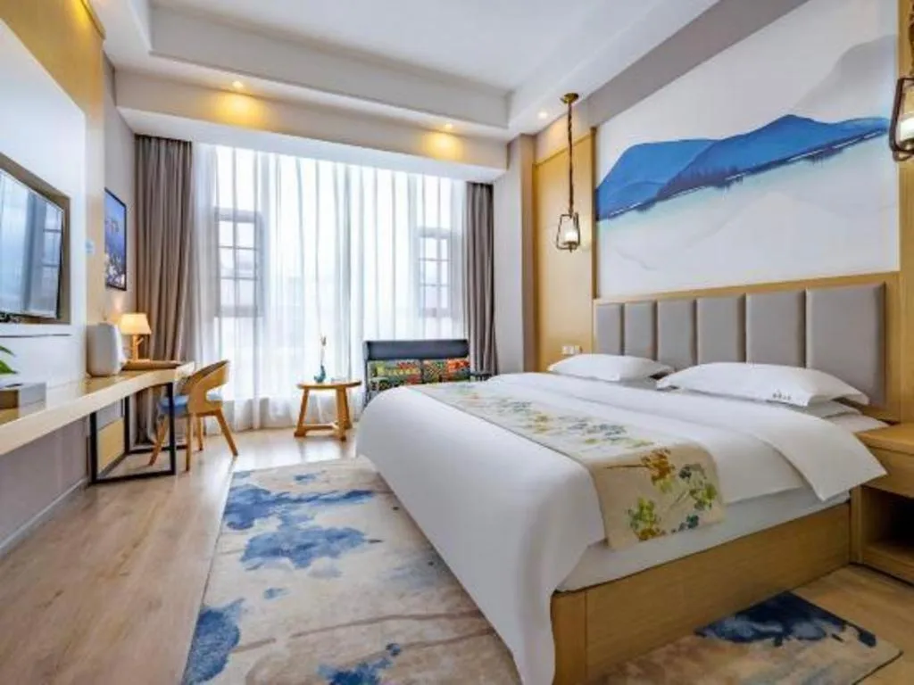 Bed in VX Dali Erhai Park Seascape Hotel