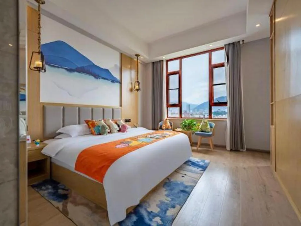 Bed in VX Dali Erhai Park Seascape Hotel