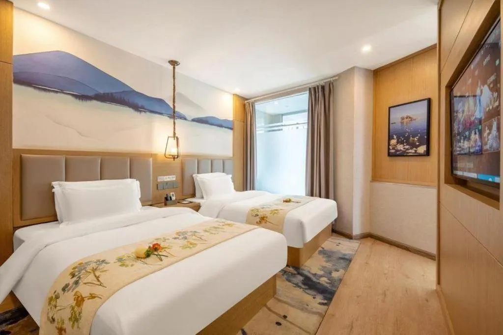 Bed in VX Dali Erhai Park Seascape Hotel