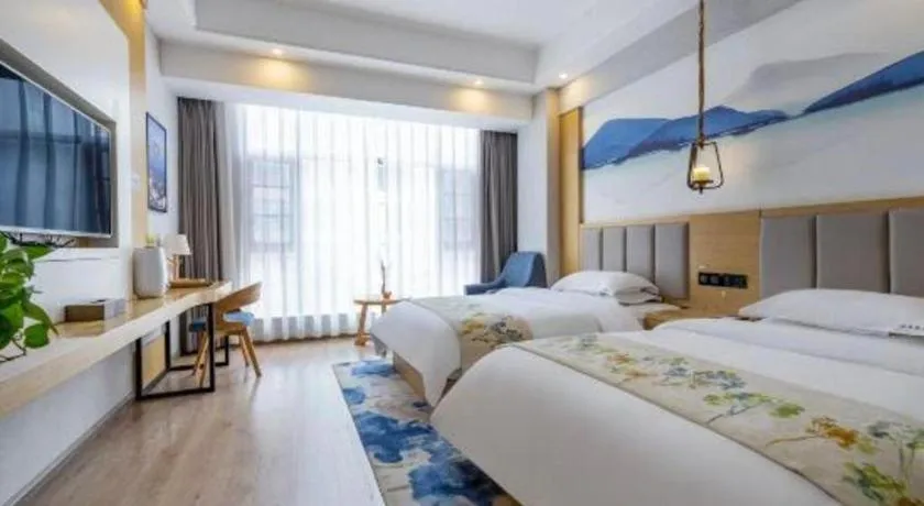 Bed in VX Dali Erhai Park Seascape Hotel