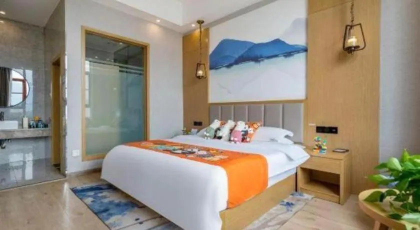 Bed in VX Dali Erhai Park Seascape Hotel