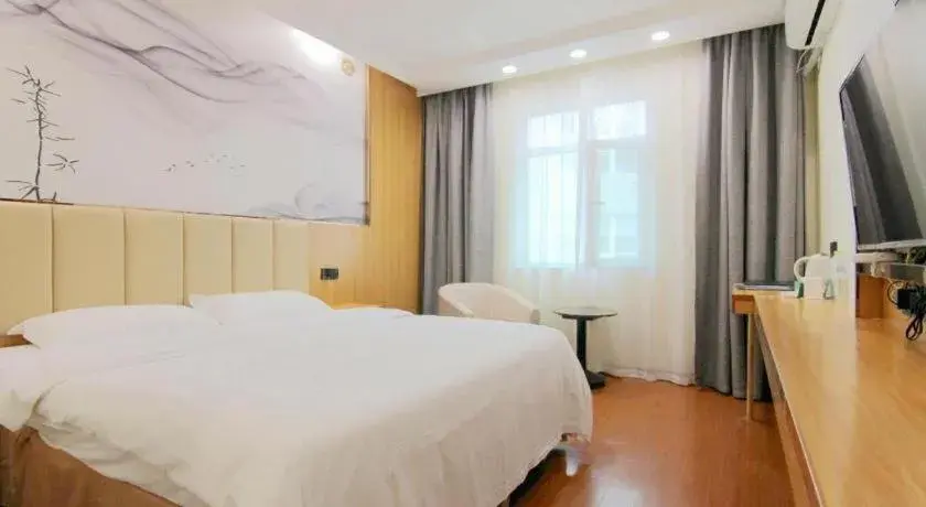 Bed in GreenTree Inn Chongqing Longhu Times Tianjie Xietaizi Metro Station Bed in GreenTree Inn Chongqing Longhu Times Tianjie Xietaizi Metro Station