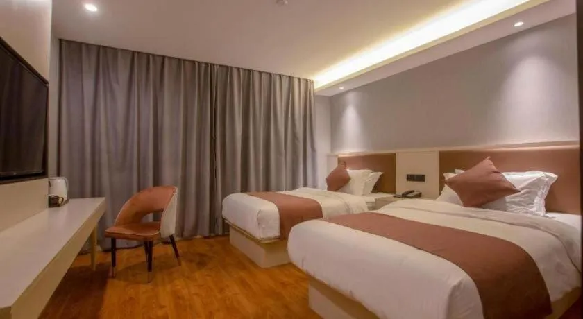 Bed in Gya Hotel Shanghai Long Distance Passenger Terminal Station