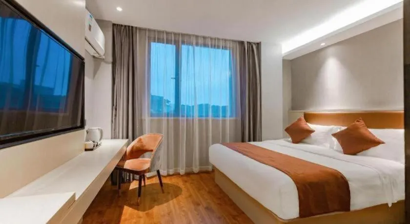 Bed in Gya Hotel Shanghai Long Distance Passenger Terminal Station