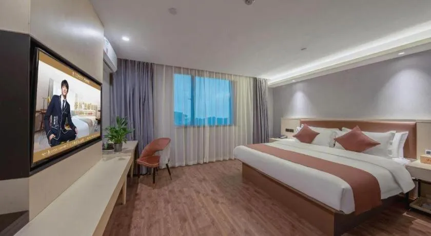 Bed in Gya Hotel Shanghai Long Distance Passenger Terminal Station