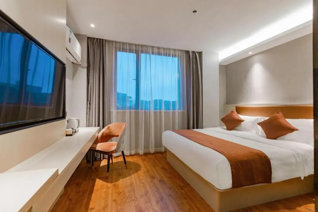 Bed in Gya Hotel Shanghai Long Distance Passenger Terminal Station