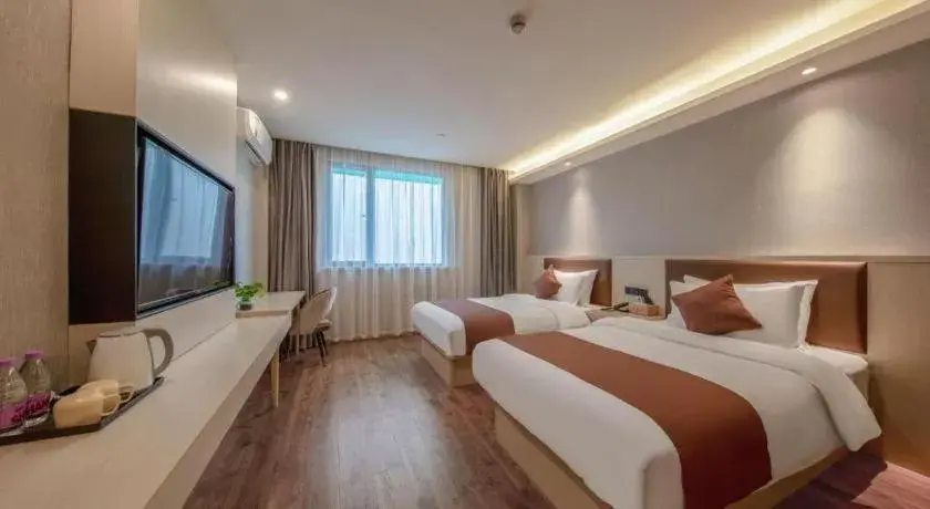 Bed in Gya Hotel Shanghai Long Distance Passenger Terminal Station Bed in Gya Hotel Shanghai Long Distance Passenger Terminal Station