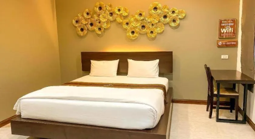 Bed in Laekhong River Resort